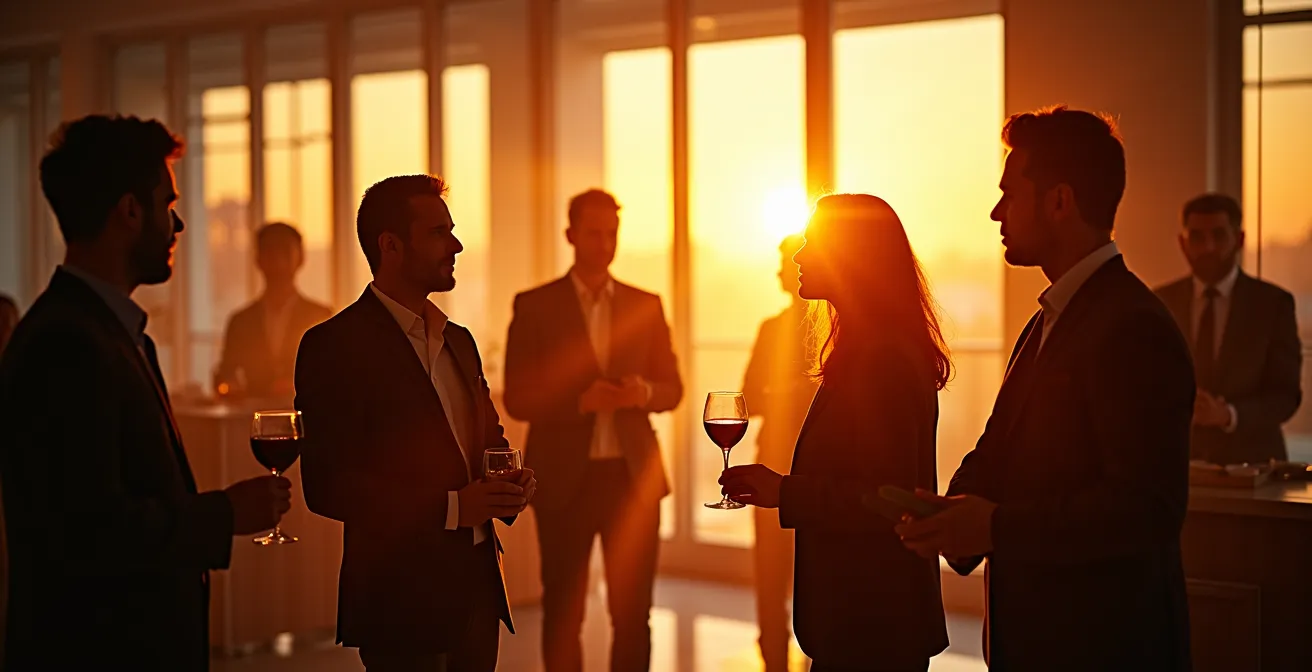 Networking-Event der Pharmabranche in Basel mit Fachkräften im Austausch