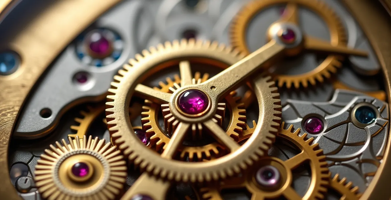 Nahaufnahme eines Schweizer Uhrwerks als Metapher für strukturierte Anpassungsfähigkeit